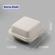 10 pcs Mika Burger | Burger Box bento Box Kotak Box Kue Bento Cake | Mika Bento Burger
