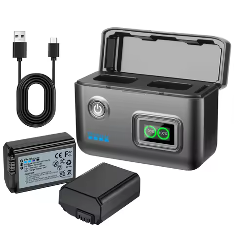 2000mAh NP-FW50 Battery And Fast Charger For Sony ZV-E10, A7, A7R, A7RII, A7II, A7SII, A7S, a3000, a