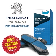 Original Bendix [DB1192GCT] Rear Brake Pad - Peugeot 208 / Peugeot 308 / Peugeot 405