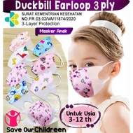 Masker Duckbill Anak | Masker Anak Duckbill 3ply | Masker Duckbill Anak Motif Lucu UniK /