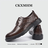 CKXMHM 37-48 Big Size Men's Cow Leather Dress shoes Formal shoes Brogues shoes Oxfords 47 48