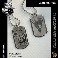 Marine necklace Marine Corps logo dogtag/ Indonesian Navy necklace/ Dog/ TAG army necklace/