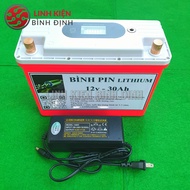 Bình pin lithium 12V - 30Ah chống nước Hệ 4S chất lượng cao