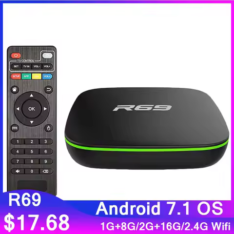 Original R69 Smart TV Box Android 7.1 Allwinner H3 Quad Core 2.4G Wifi 1GB 8GB Set Top Box 2GB 16GB 