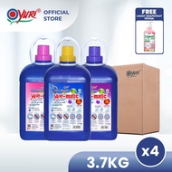 [Carton Deal] Yuri-matic Laundry Liquid Detergent 3.7Kg x4 (FOC Ligent Bio Dishwashing Liquid 1L)