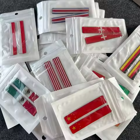 Global Country Flag Stickers 3D Reflective Decals 6CM Car Motorcycle Accessories Decorative Stickers