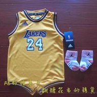 美國NBA官網愛迪達ADIDAS正品兒童寶寶小BABY新生兒包屁連身球衣KOBE科比湖人隊免運