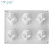 COLO 6-Cavity Mouse Shaped Silicone Mold Mousse Cake Mold Homes Baking DIY Supplies