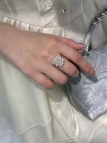 Women Yellow Diamond 3 Carat Moissanite PT950 Platinum Ring - PT950 Crafted, Yellow Diamond + 3ct, U