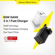 Baseus GaN5 Pro Fast Charger 2C+U 65W UK For Phone Laptop