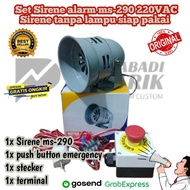 Emergency alarm siren multi-function 220Volt AC. 60 meter siren cable