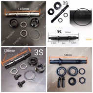 🇲🇾Barang spot🇲🇾 自行车方口中轴3S中轴车轴碗 Paksi mulut persegi basikal 3S 3T fixie / MTB / BMX Crank Shaft Bicyc