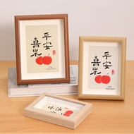 I0QK Wooden Hollow Photo Frame Empty Frame 17cm 20cm Small Photo Frame 27cm a4 Table Light Luxury Gr