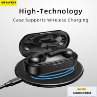 Awei T10C True Wireless Earbuds TWS Bluetooth 5.0 Earphone Wireless Charging Case Headset Earpiece with Mic