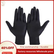 200Pack Housework Strong Black Disposable Nitrile Gloves Housework Gloves PVC Gloves PVC Latex Free AntiStatic Work Oil-Proof Gloves