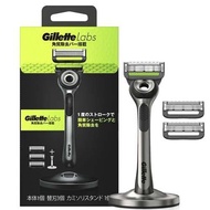 PG ジレット Gillette Labs 角質除去バー搭載 カミソリスタンド付 本体+替刃3個 (1セット)/ ジレット