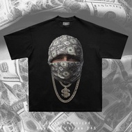 T-Shirt Mask Dollars - Oversized boxy Series Black 20S  t-shirt - Mask Black M yyr_pp.sg