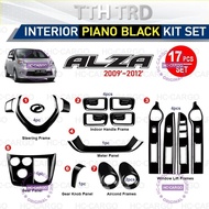 Perodua Alza 2009 - 2012 Piano Glossy Black 17PCS Interior Decoration Accessories Frame Cover