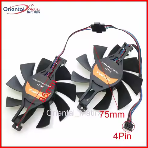 Free Shipping 2pcs/Lot 12V VGA Fan For iGame GTX1050TI GTX950 GTX960 GTX970 Graphics Card Cooling Fa