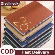 ziyulinyuk 1Pcs 12 Months Wear-resistant 365 Days Efficiency Notebook With Bookmark Thick Paper 2026