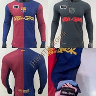 Player Issue 24/25 Barcelona TRAVIS SCOTT Jersey Cactus Jack Long Sleeve Football Shirt