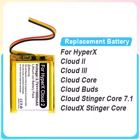 Replacement Wireless Gaming Headset Battery For HyperX CloudX Stinger Core 7.1 Cloud Core II III Bud
