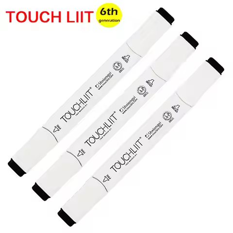 Touchliit 0# Colorless Blender Alcohol Art Markers 120# Black Color Sketch Marker Drawing Animation 