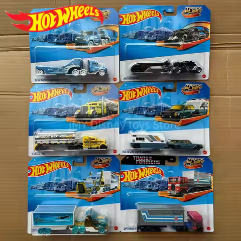 Genuine Hot Wheels Hyt56 Track Fleet Alloy Car Model Porsche 911 Volvo 240 Drift Camper Transport Tr