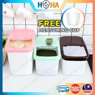 【Box Packing】Rice Storage Container Box Container Rice Bucket Grain Flour Herbs Dispenser Kitchen Or