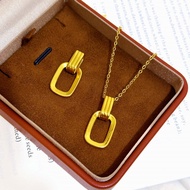 916 gold Interlocking Safety Buckle Pendant/charm gold 916