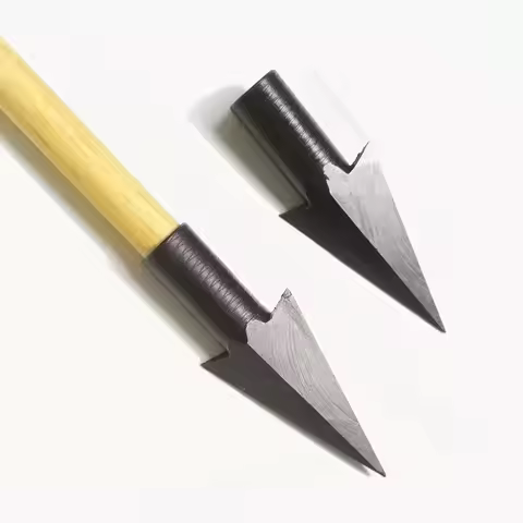 3/6/12pcs Traditional Broadheads ID 8mm Arrowheads Tips Arrow Metal Points Bow Hunting For Wooden Ar