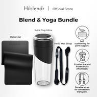 Hiblendr Blend & Yoga Bundle (Juice Cup Ultra + Hello Mat + Strap) Portable Blender Smoothie Fitness