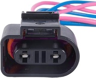 2 Pin Coolant Temperature Sensor Plug Connector Wiring Harness Pigtail Compatible with Audi VW Golf 
