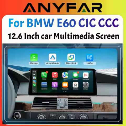 Wireless CarPlay Android Auto Multimedia 12.6 inch Ultra Wide Linux Screen For BMW 5 Series E60 2003