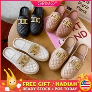 GRIMO Malaysia - Quanten Quilted Sandal Women's Kasut Shoe Slipper Lady Perempuan Wanita Girl Lawa Casual Gift ks12963