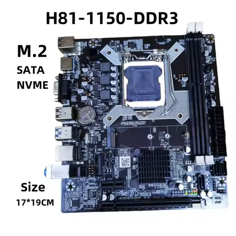 New H81 desktop computer with HDMI interface main board LGA1150 pins support I3I5CPU set M2