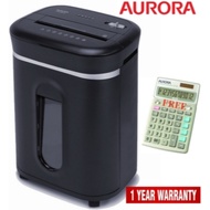 Aurora Paper Shredder (AS1460CD) Cross Cut [Free Aurora Calculator (DT389L)]