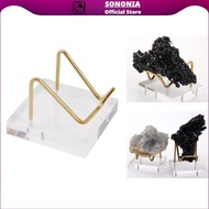 [SONONIA] Acrylic Display Holder, Display Easel Stands for Rock Mineral Agate , Clear