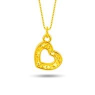 SK Jewellery Gilded Heart 999 Pure Gold Pendant