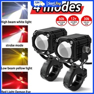 Mini Driving Light Mocycle Driving Spot Waterproof Light 4 Modes Light With Switch
