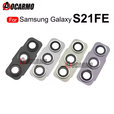 For Samsung Galaxy S21 FE Back Camera Rear Lens With Frame s21fe Replacement Parts