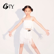 Ready Stock GTY Latin Dance Costume High-End Sense 0 Girls Practice Performance Costume Children's D