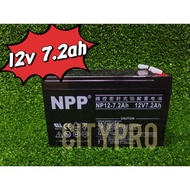 HOT🔥NPP 12v 7.2ah GENUINE 12V 7.2Ah Rechargeable Sealed Lead Acid Battery Autogate UPS