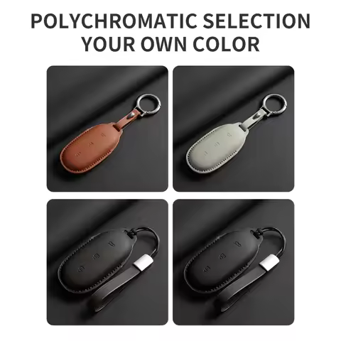 Leather Car Remote Key Case Cover Shell For Li Auto Lixiang L7 L8 L9 MAX Key Holder Car Key Protecto