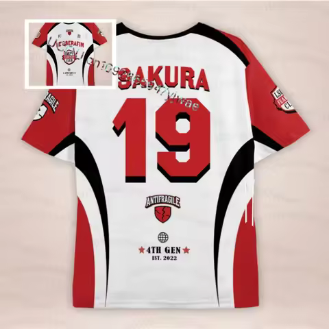 26 Summer Fashion NUMBER Jersey C-Chaewon Sakura Fans Graphic Short Sleeved Pop Music Tee Fan Gift S