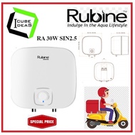 RUBINE STORAGE WATER HEATER (RA 30W SIN2.5 ) 30 LITERS With Dielectric connector + Pressure Relief Valve + Mounting Hard