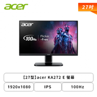 【27型】Acer KA272 E 液晶螢幕 (HDMI/D-Sub/IPS/1ms/100Hz/FreeSync/不閃屏/內建喇叭/三年保固)