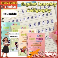 4 Books/Set Copybook Kid's English Learning Calligraphy Magic Books With Pen Children Writing