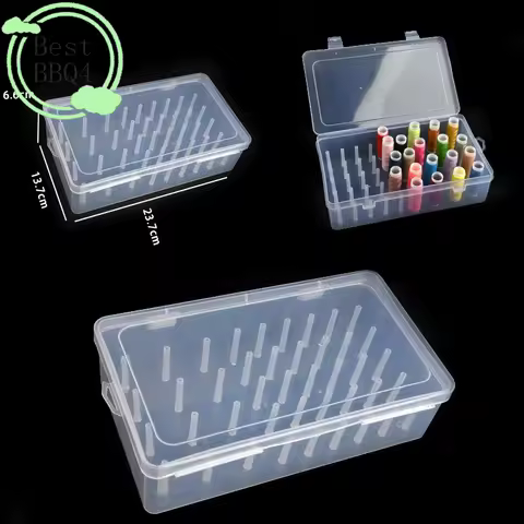 (BBQ4)42 Axis Needle And Thread Box Household Storage Box Multi Functional Transparent Needle And Th