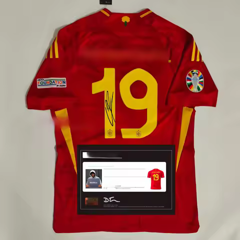 202419 Yaman Signed Football Jersey Short Sleeve Summer Soccer Uniform Home Team Fans Edition Printe